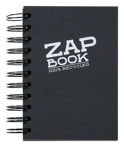 Zap Book carnet spiralé 160F A6 80g - Noir (lot de 5)