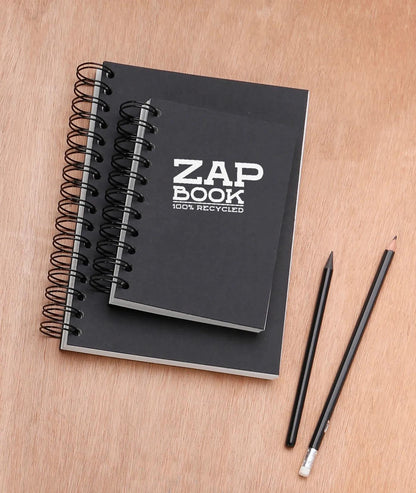 Zap Prenota libro spirale 160F A5 80g - Nero (confezione da 5)