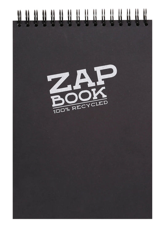 Zap Book block spiral 160F A4 80g - Black (Pack x5)
