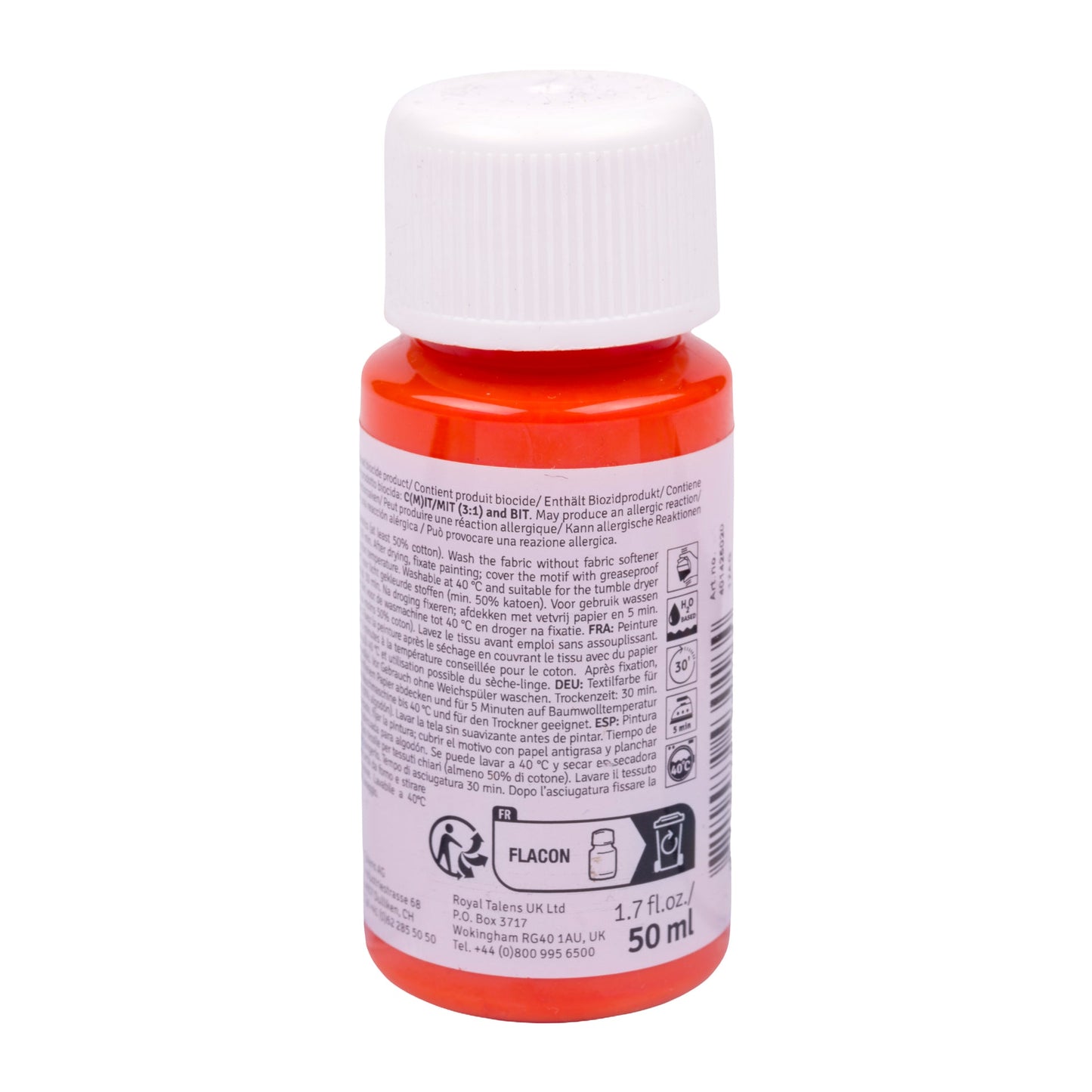 Talens Art Creation Textil Flasche 50 ml Orange Warm 2502