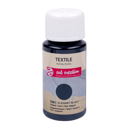 Talens Creazione di arte Bottiglia tessile 50 ml Elegante Nero 7001 (confezione da 4)