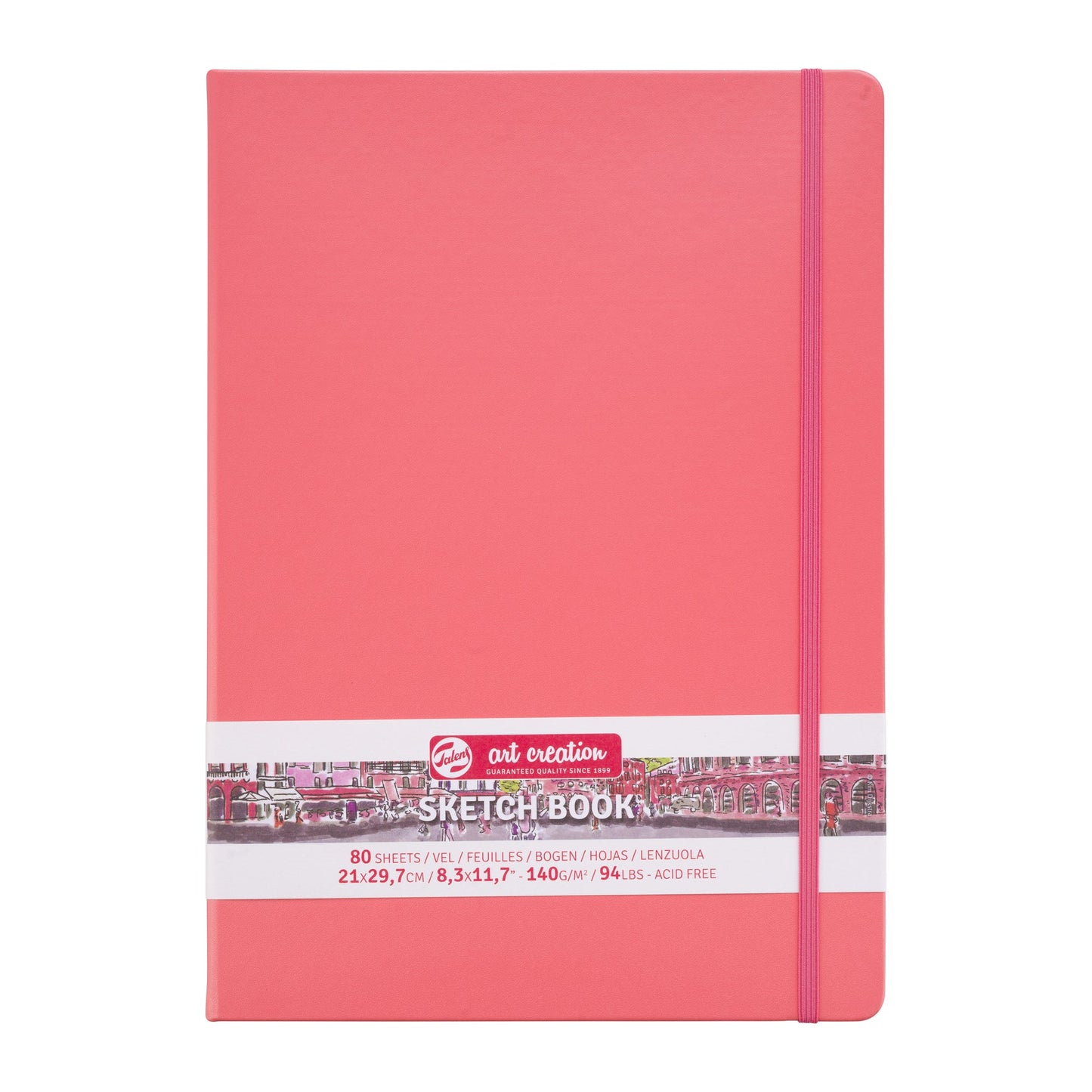 Talens Art Creation Sketchbook Coral Red | 21 x 29.7 cm, 140 g, 80 sheets