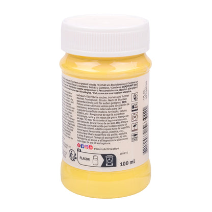 Talens Art Creation Innen und Außen Flasche 100 ml Sanftes Gelb 2030 (4er-Pack)