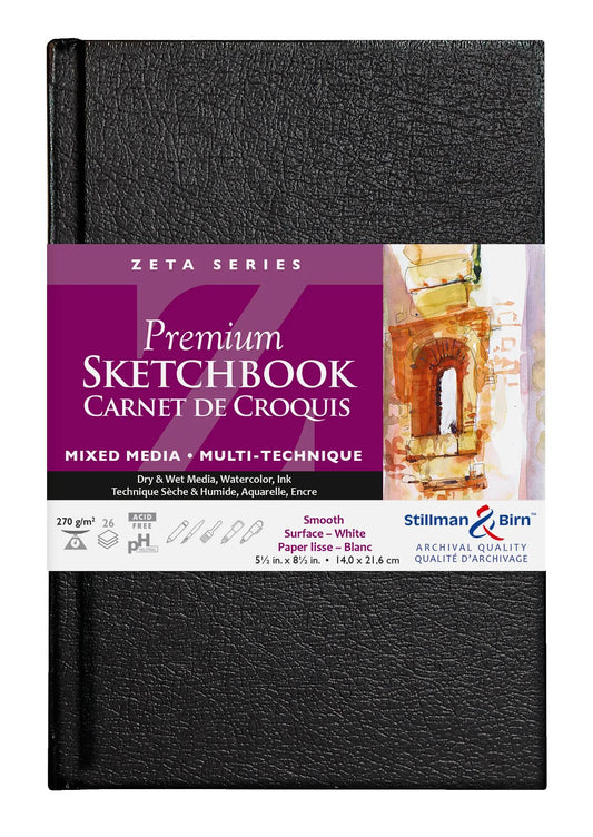 Zeta Series rigid remarried notebook 26F 14x21,6cm 270g - White