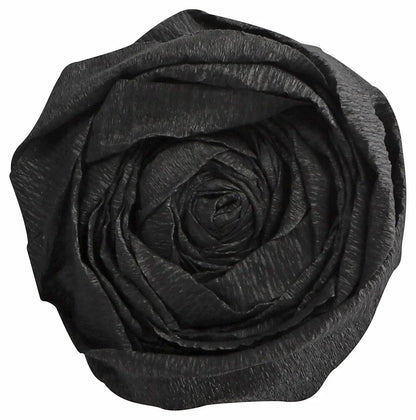 PAPIER CRÉPON, Paquet de 10 feuilles pliées 40% au format 2x0,50m - Noir