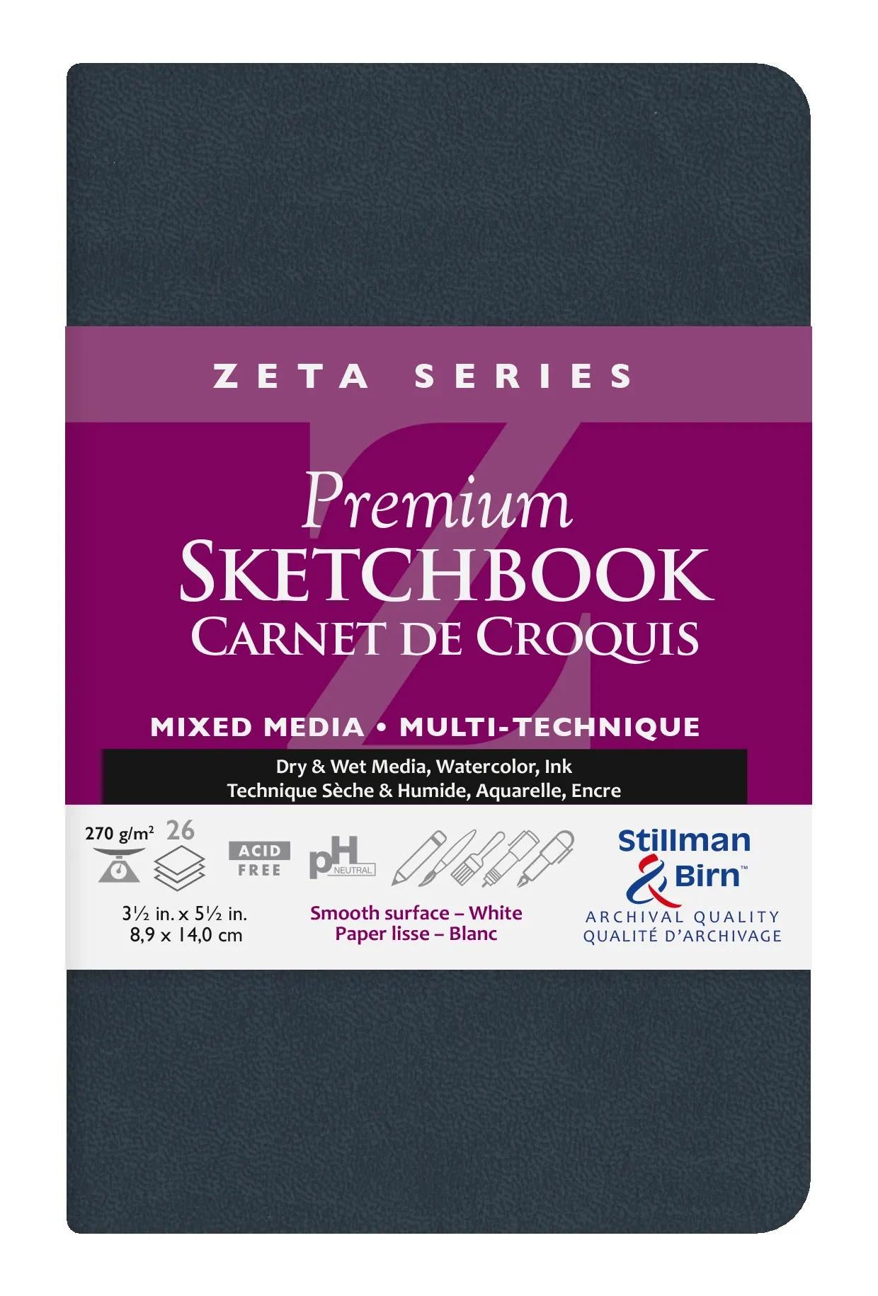 Zeta Series carnet souple 26F 8,9x14cm 270g - Blanc (Lot x2)