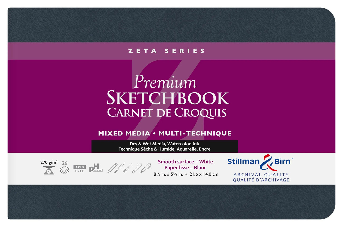 Zeta Series flexible notebook 26F 14x21,6cm 270g - White (Pack x2)
