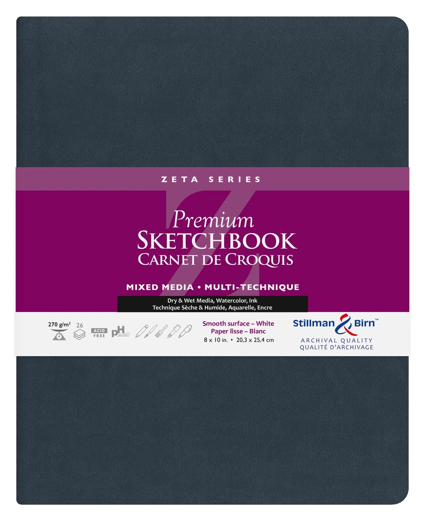 Zeta Series flexible notebook 26F 20,3x25,3cm 270g - White (Pack x2)