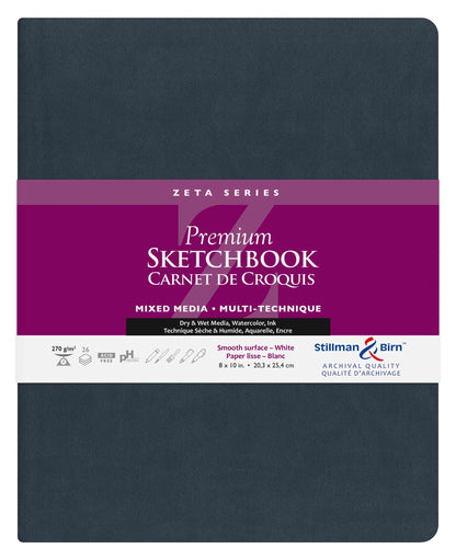 Zeta Series flexibles Notizbuch 26F 20,3x25,3cm 270g - Weiß (2er-Pack)