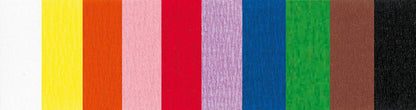 CRÉPON IGNIFUGÉ, Paquet de 10 feuilles 38g/m2 au format 2,50x0,50m - Assortiment