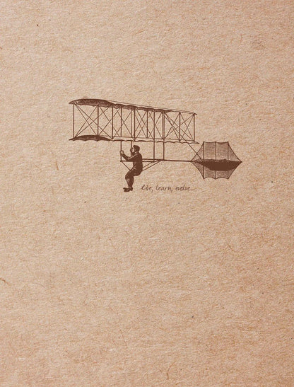 Flying Spirit notebook sewn 60F 16x21cm 90g - Brown Kraft