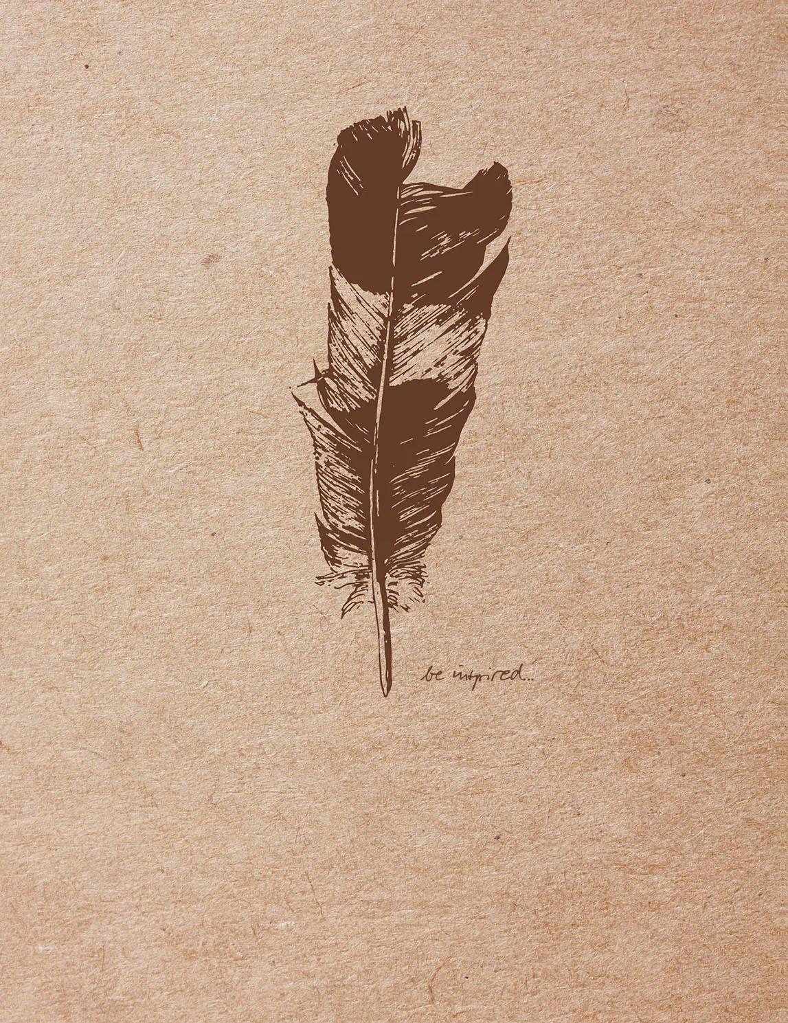 Flying Spirit notebook sewn 60F 16x21cm 90g - Brown Kraft (Pack x5)