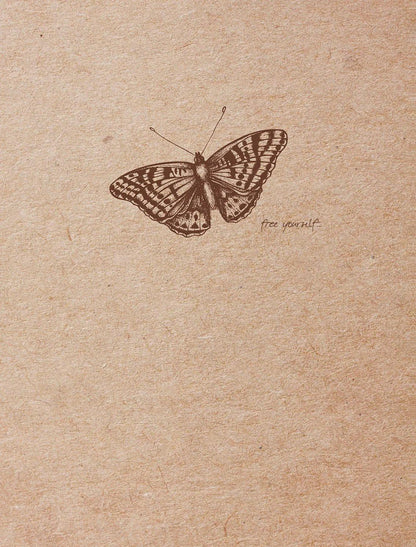 Flying Spirit notebook sewn 60F 16x21cm 90g - Brown Kraft