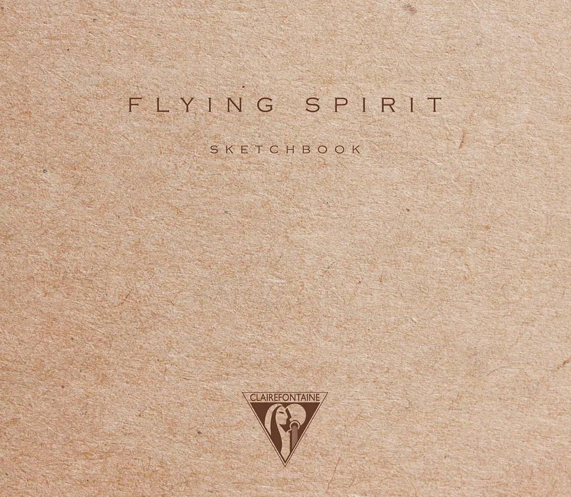 Flying Spirit notebook sewn 50F 15,5x15,5cm 90g - Brown Kraft (Pack x5)