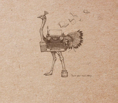 Flying Spirit notebook sewn 50F 15,5x15,5cm 90g - Brown Kraft