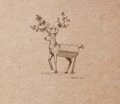 Flying Spirit notebook sewn 50F 15,5x15,5cm 90g - Brown Kraft