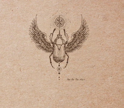 Flying Spirit notebook sewn 50F 15,5x15,5cm 90g - Brown Kraft