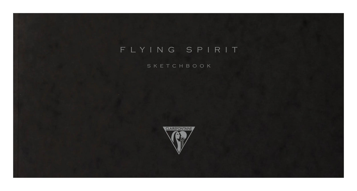 Flying Spirit carnet cousu 50F 10,5x21cm 90g - Noir (Lot x5)