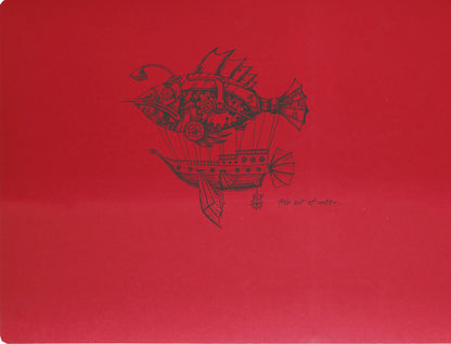 Flying Spirit notebook cucito 60F 21x16cm 90g - Rosso (confezione da 5)