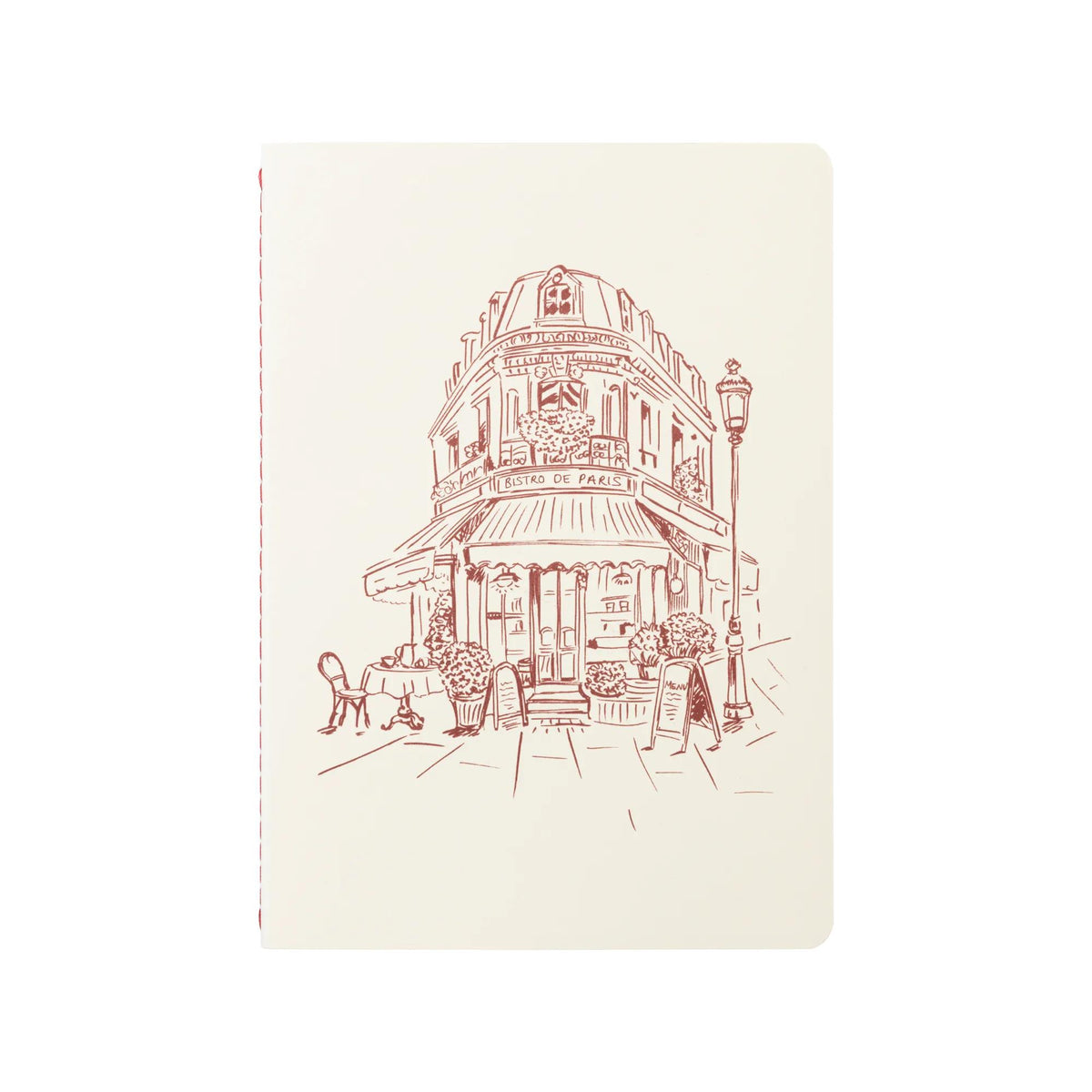 Cahier A5 lineé - Bistro Parisien- 32 Seiten - Bordeaux - Neu - Bordeaux - Neu (5er-Pack)