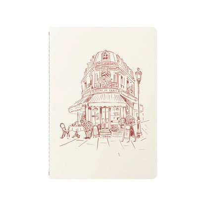Cahier A5 lineé - Bistro Parisien- 32 Seiten - Bordeaux - Neu - Bordeaux - Neu (5er-Pack)