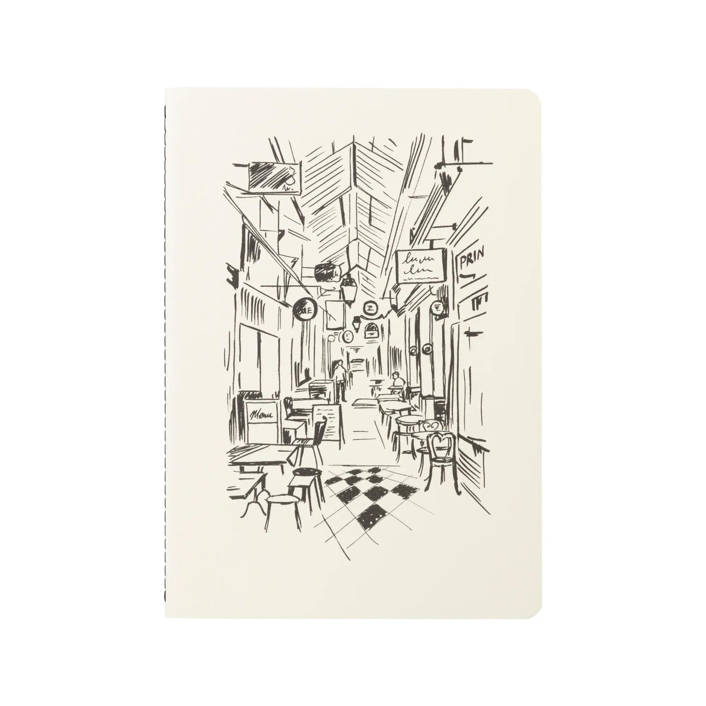 Buch A5 lineed - Passage des Panoramas - 32 Seiten - Schwarz - Neu - Schwarz - Neu (Paket x5)