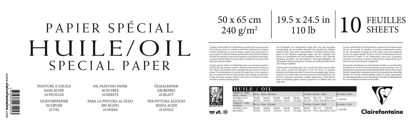 Oil paper package 10F 50x65cm 240g