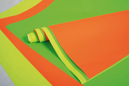 PAPIER AFFICHE FLUO, Paquet de 25 feuilles 90g/m² au format 60x80cm - Assortiment