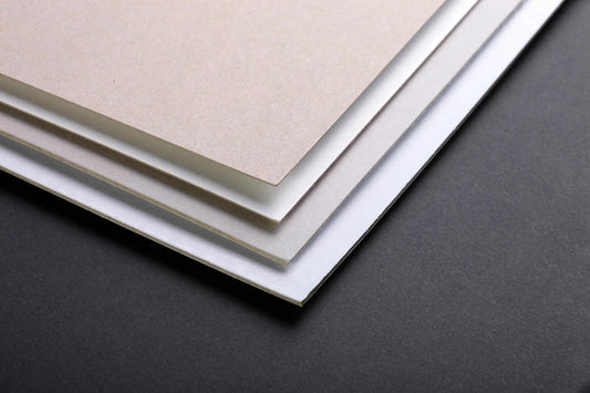Mittleres Brett 1,0mm 10F 50x65cm 600g - Weiß und grau