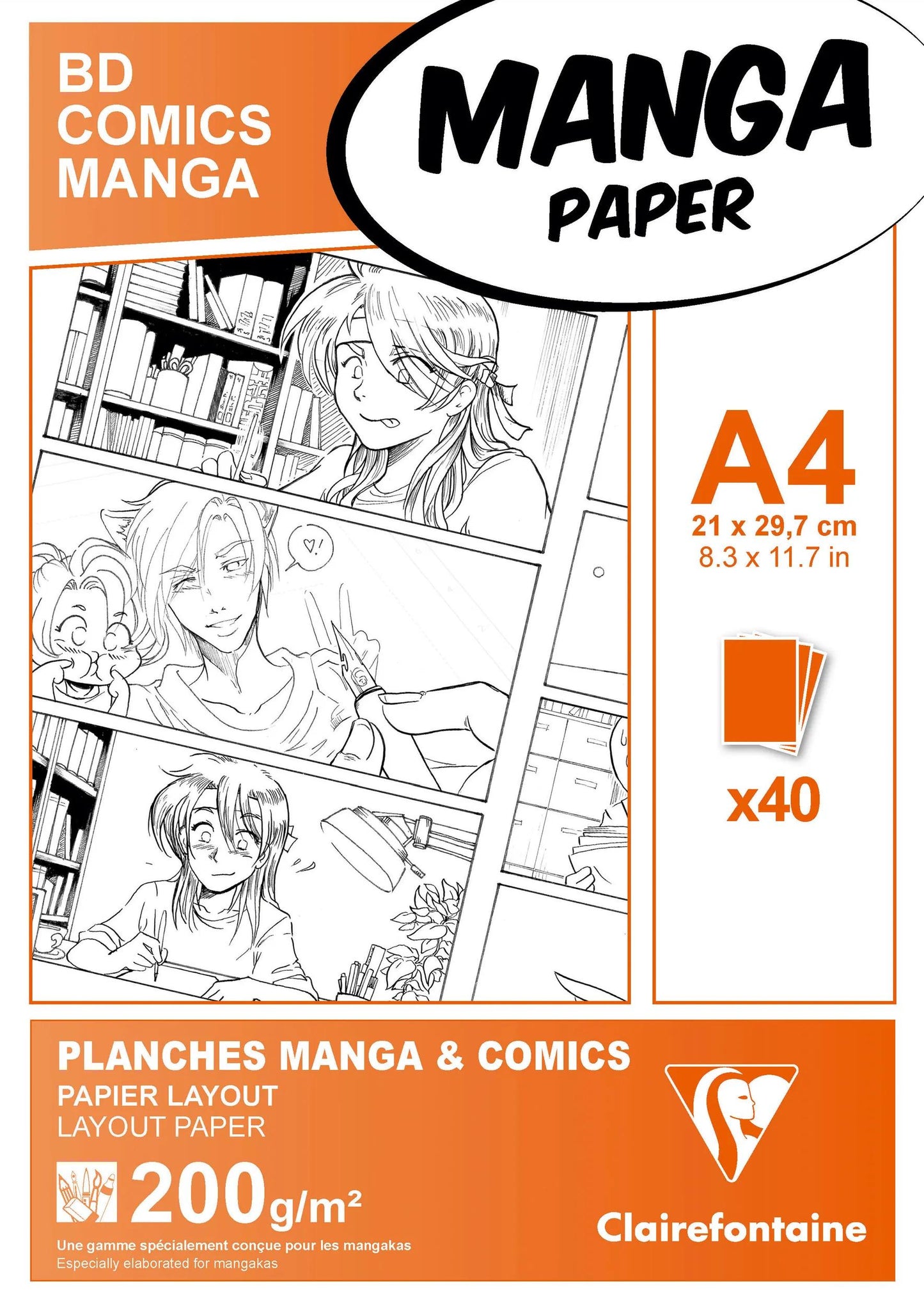 Manga Multi-techniques étui 40F A4 200g