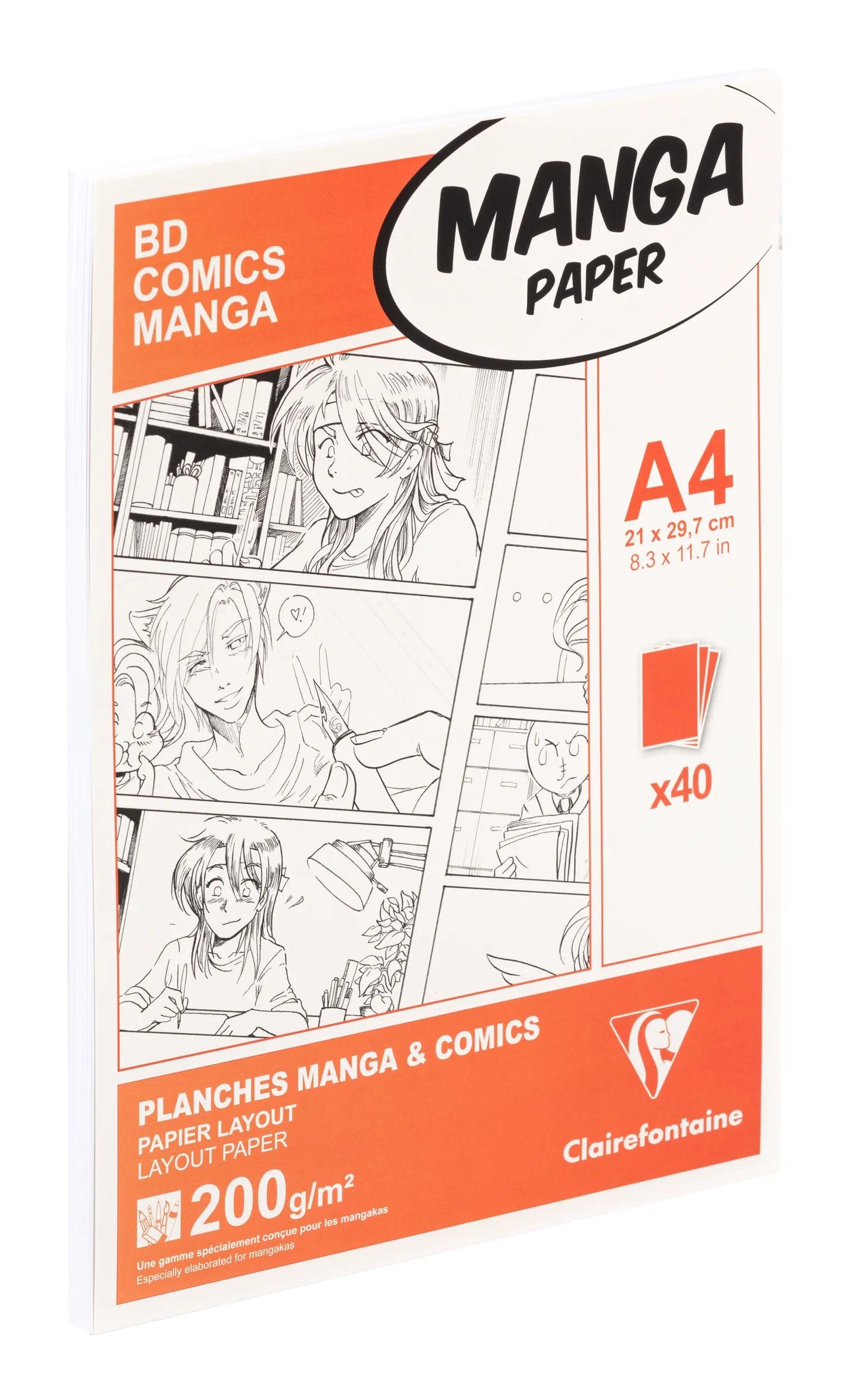 Manga Multi-techniques étui 40F A4 200g