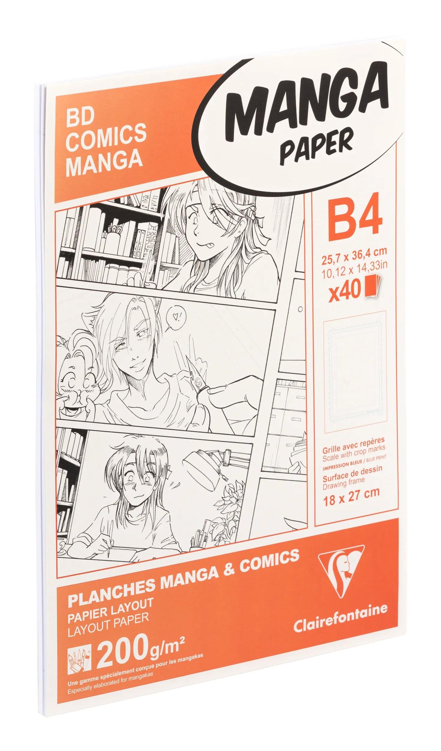 Manga Multi-tecnica caso 40F B4 200g singola griglia (Pacchetto x2)