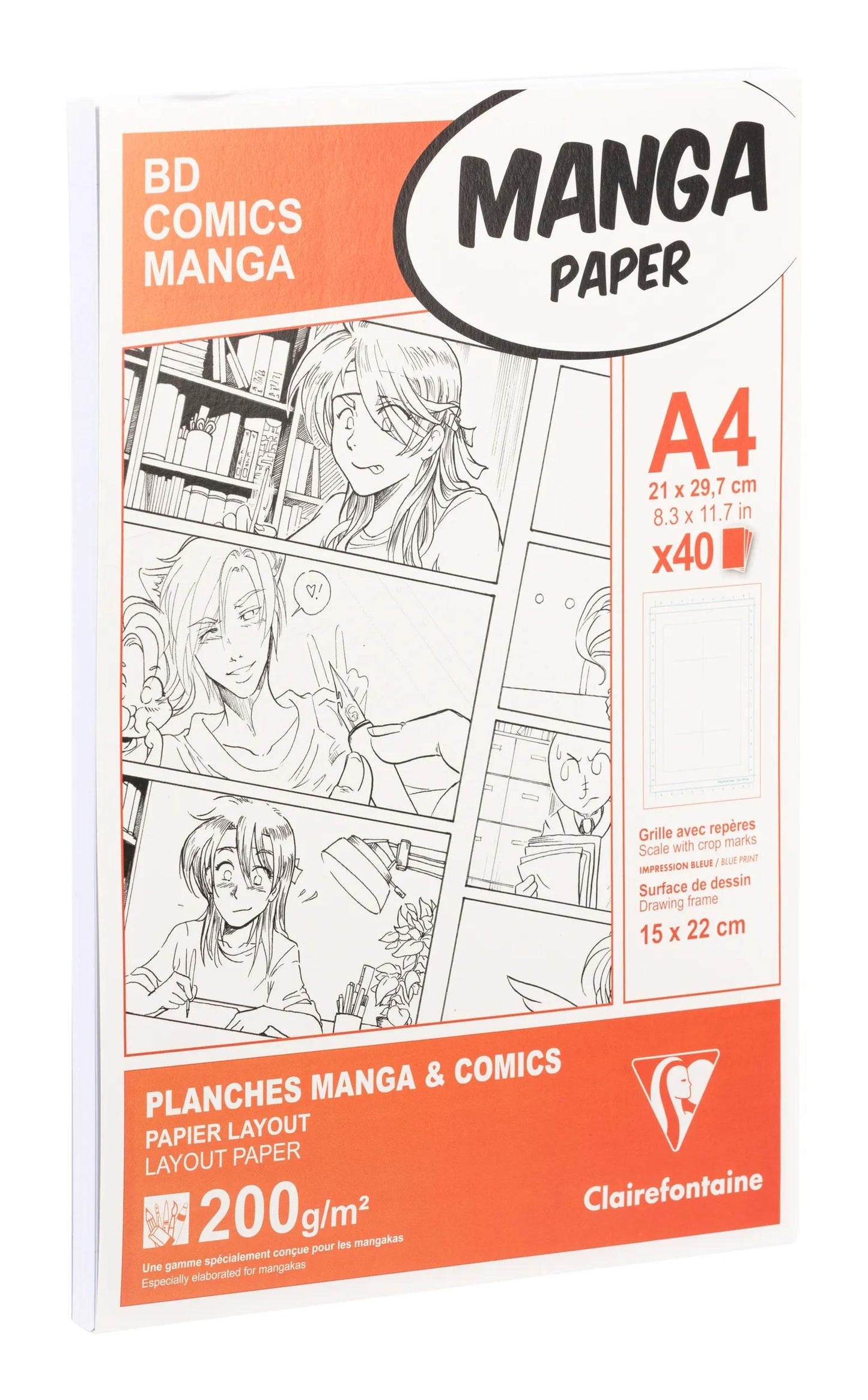 Manga Multi-technical case 40F A4 200g grid 6 boxes