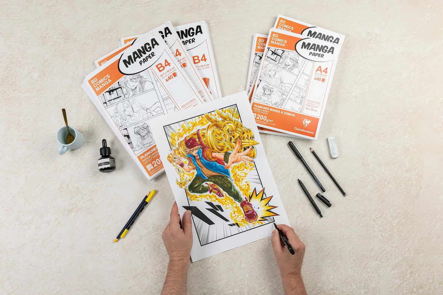 Manga Multi-technical case 40F A4 200g grid 6 boxes
