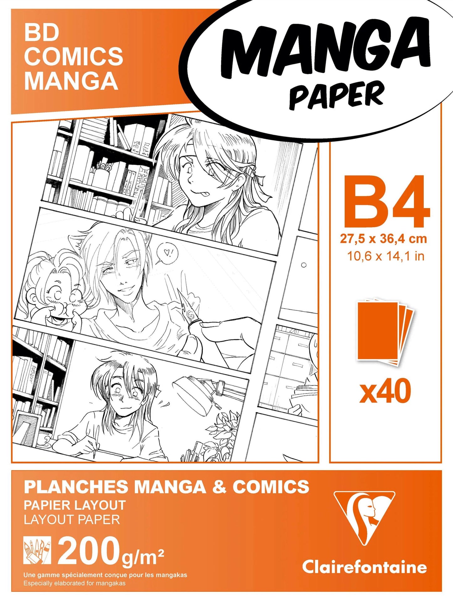 Manga Multi-techniques étui 40F B4 200g