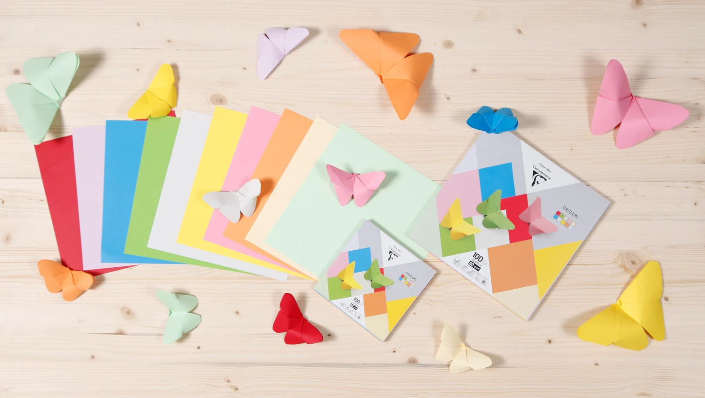 ORIGAMI, Pack of 100 sheets 80g/m2 in format 20x20cm - Mixed set (Pack x5)
