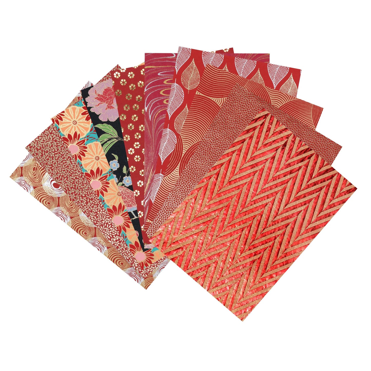 ARTISANAL PAPER, Block mit 20 Blättern im 21x29.7cm Format - Rot (Paket x3)