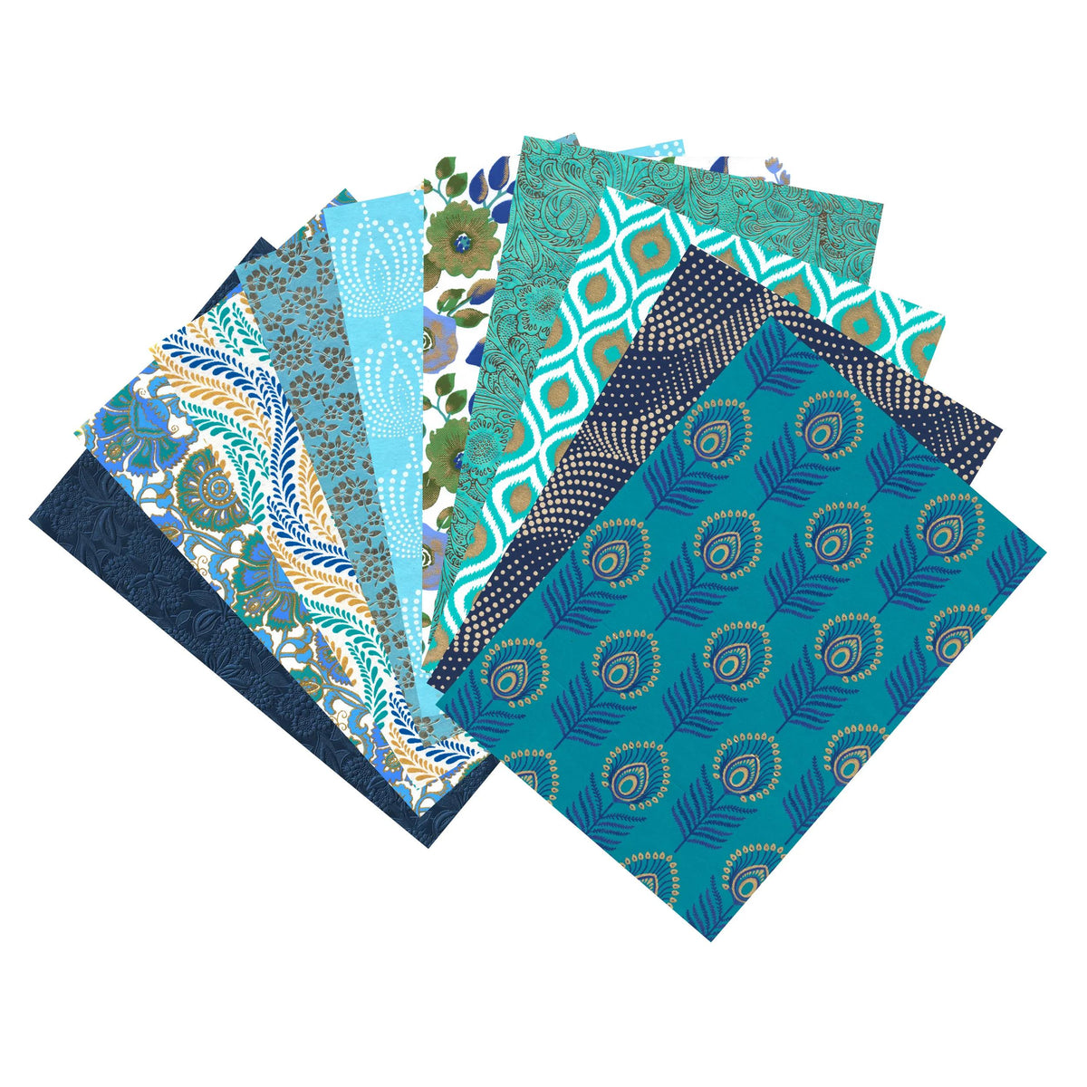 PAPIER ARTISANAL, Bloc encollé de 20 feuilles au format 21x29,7cm - Bleu (Lot x3)