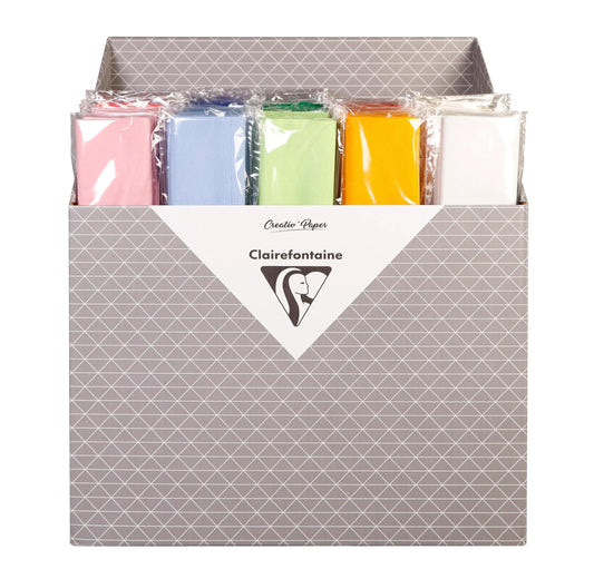 PAPER CREPON, 1 Blattbeutel gefaltet 75% in Größe 2.50x0.50m - Sortiment (Paket x100)
