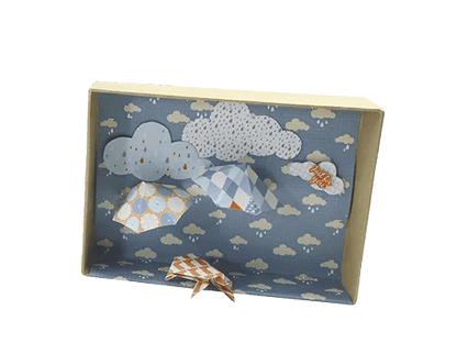 PAPIERS IMPRIMÉS, Bloc de 20 feuilles 200g/m2 au format 21x29,7cm - Pluie - Multicolore (lot de 5)