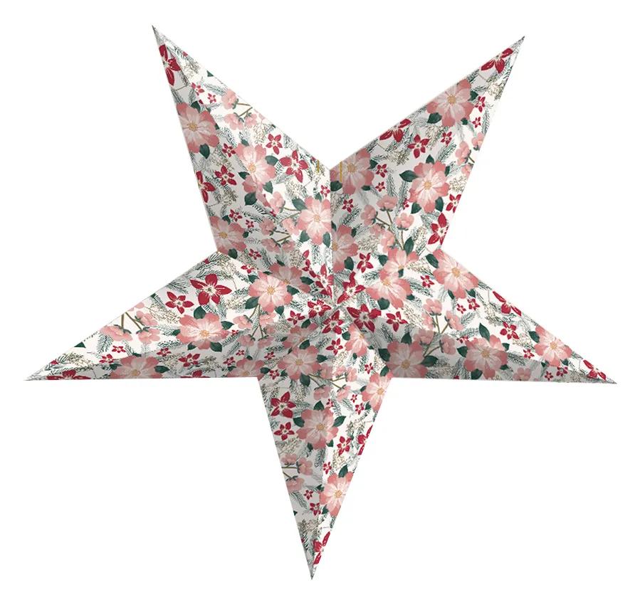 PAPIERS IMPRIMÉS, Bloc de 20 feuilles 200g/m2 au format 14,8x21cm - Hiver floral - Multicolore (Lot x5)