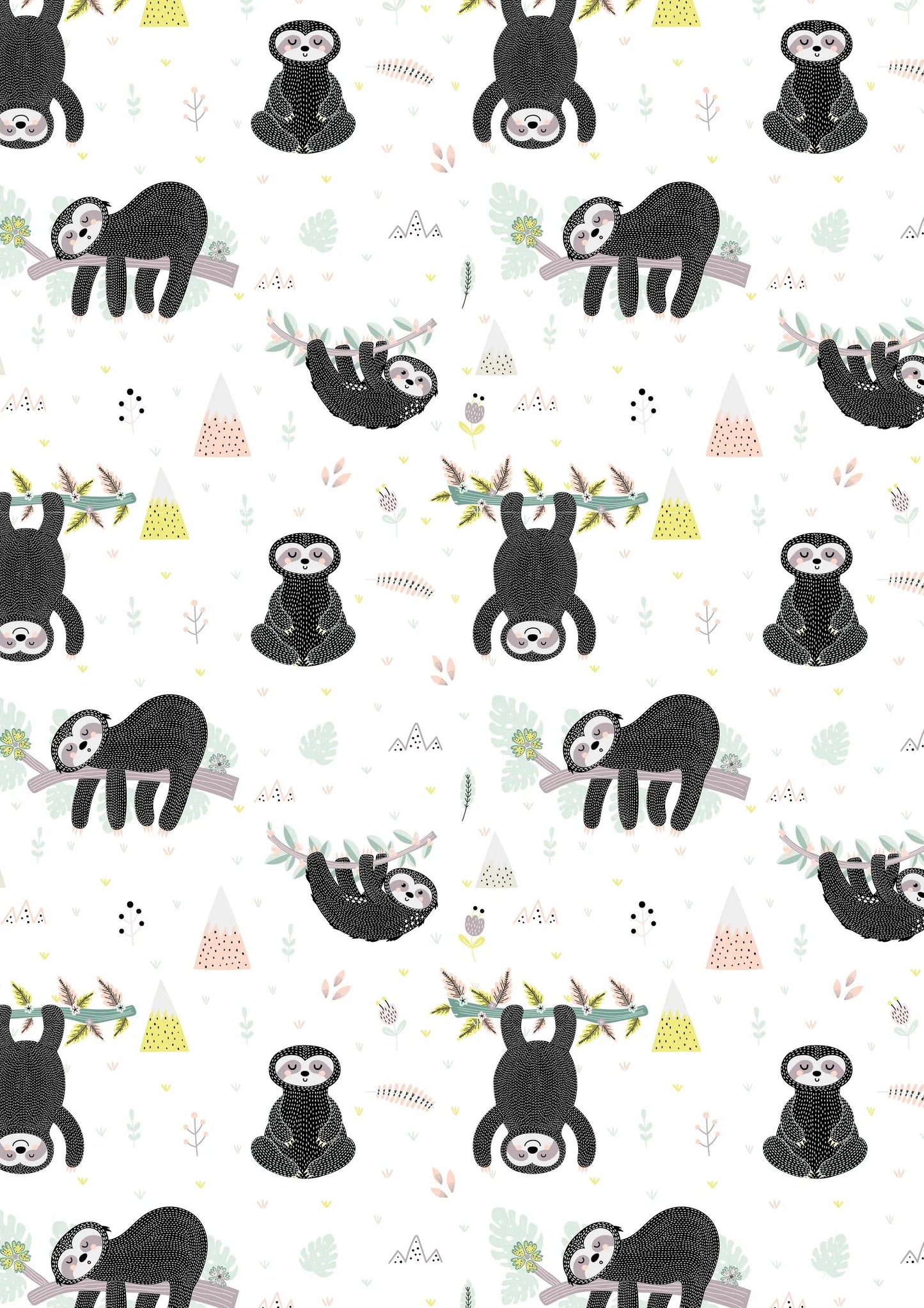 PRINTED PAPERS, Block of 20 sheets 200g/m2 in size 14,8x21cm - Lazy - Multicolor (Pack x5)