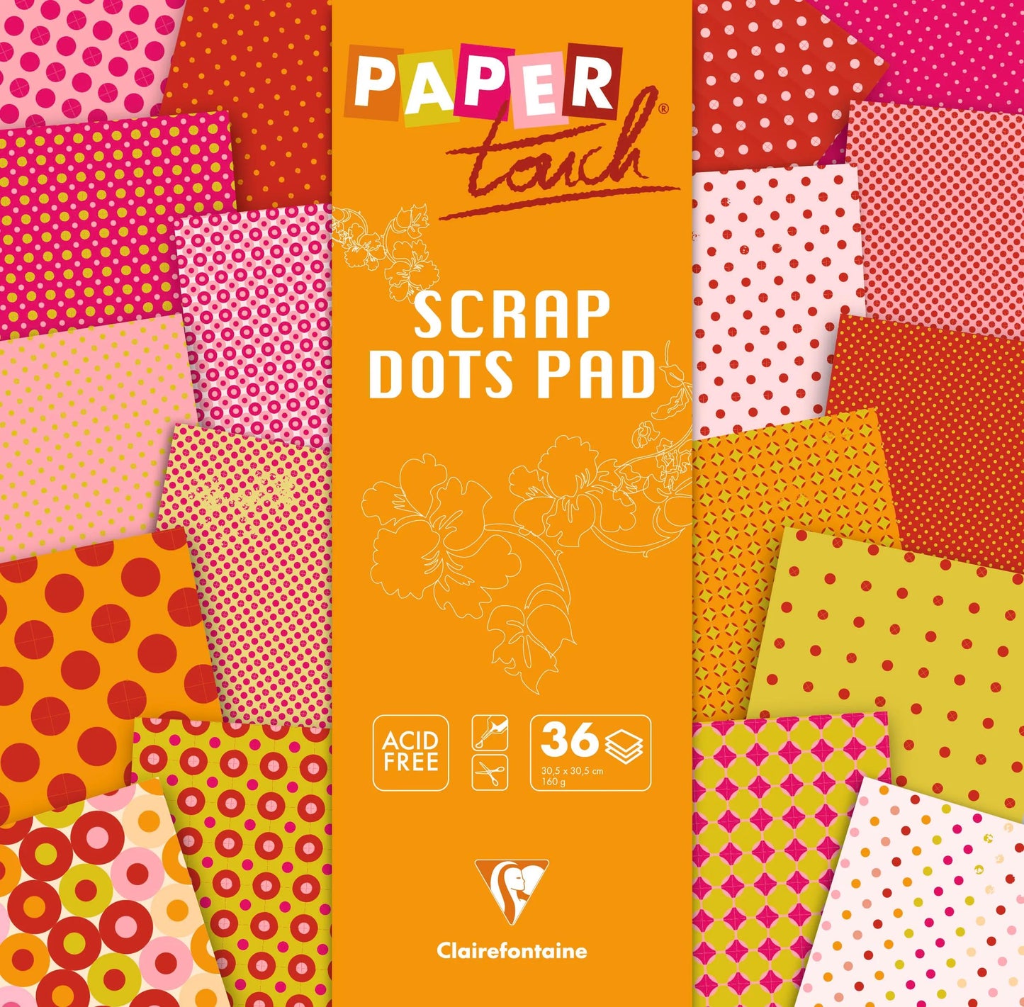 SCRAPBOOKING, 36-page block 160g/m2 in 30.5x30.5cm format - Spicy - Multicolor (Pack x3)