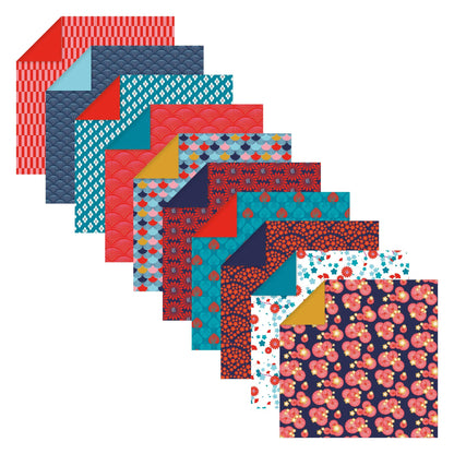 ORIGAMI, Pochette de 60 feuilles 70g/m² 3 formats - Hanayo - Multicolore (lot de 5)