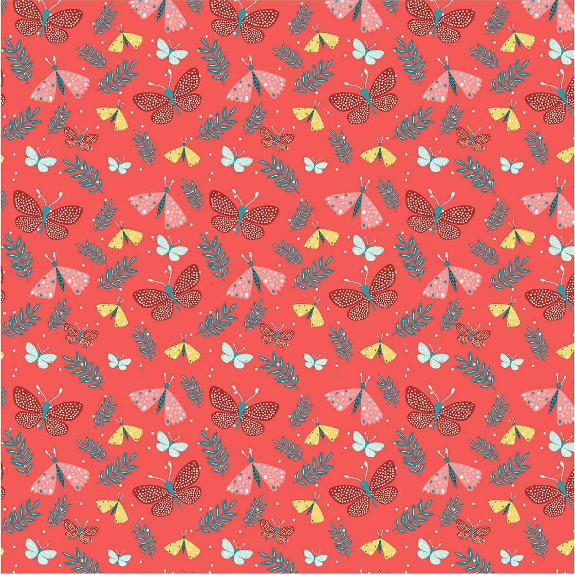ORIGAMI, 60 Blattbeutel 70g/m2 im 15x15cm Format - Obstgarten - Mehrfarbig (Paket x5)