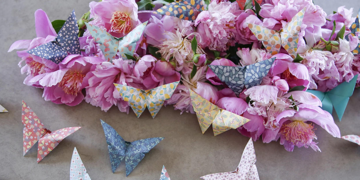 ORIGAMI, 60 Blattbeutel 70g/m2 im 15x15cm Format - Obstgarten - Mehrfarbig (Paket x5)