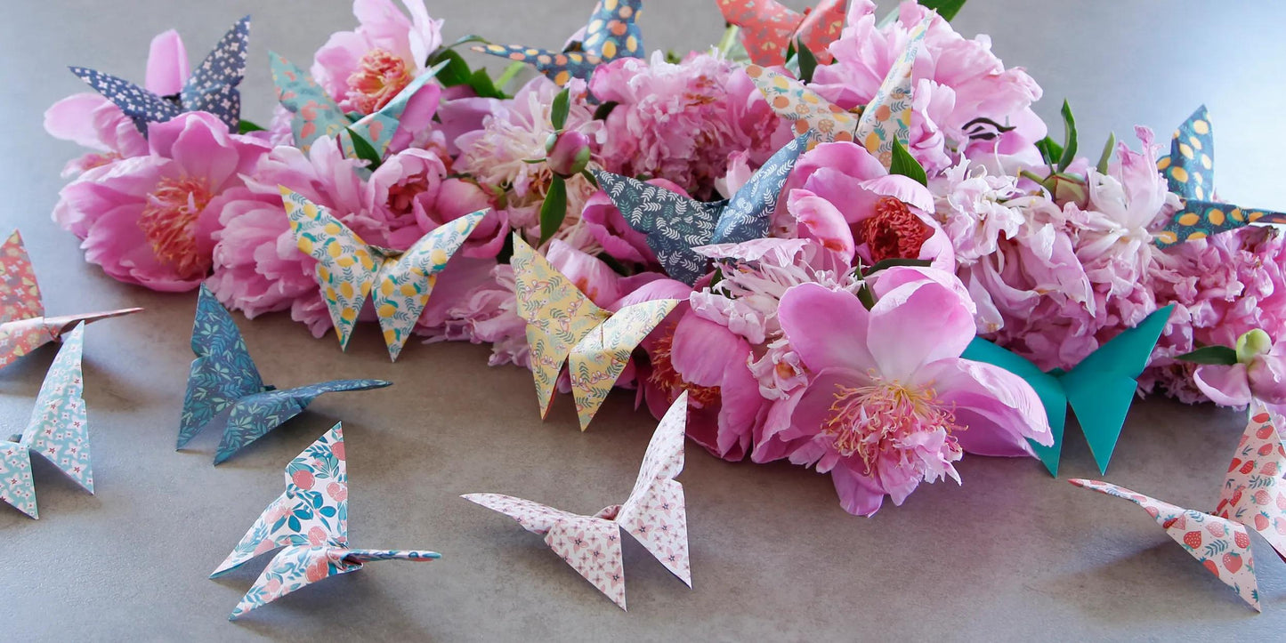 ORIGAMI, 60 Blattbeutel 70g/m2 im 15x15cm Format - Obstgarten - Mehrfarbig (Paket x5)