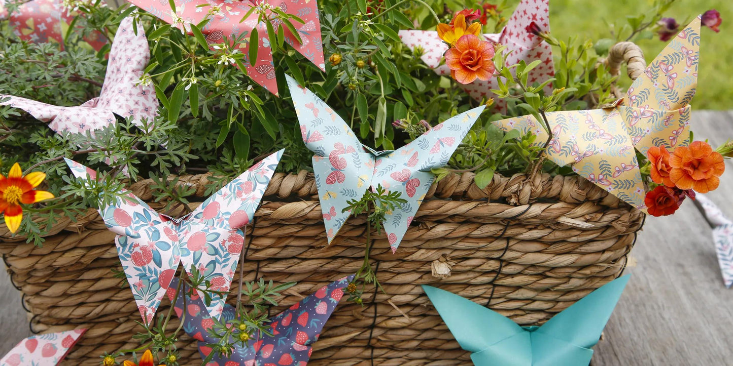ORIGAMI, 60 Blattbeutel 70g/m2 im 15x15cm Format - Obstgarten - Mehrfarbig (Paket x5)