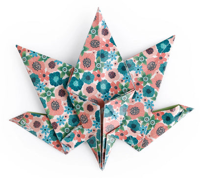 ORIGAMI, Pochette de 60 feuilles 70g/m2 au format 15x15cm - Herbier - Multicolore (lot de 5)
