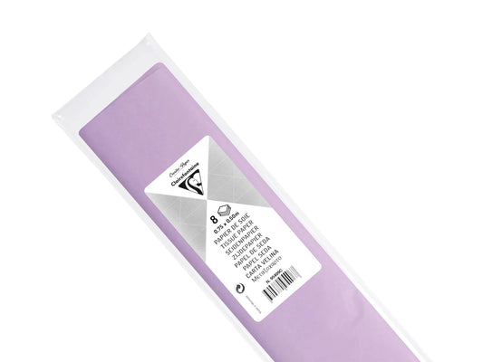 SOIE PAPER, Tasche mit 8 Faltblättern 18g/m2 in 50x75cm Format - Lilas (Paket x10)